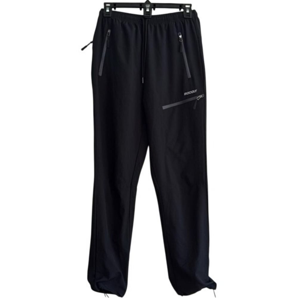 Mocoly Womens Size Small Black Lightweight Hiking Cargo Pants Zipper Pockets